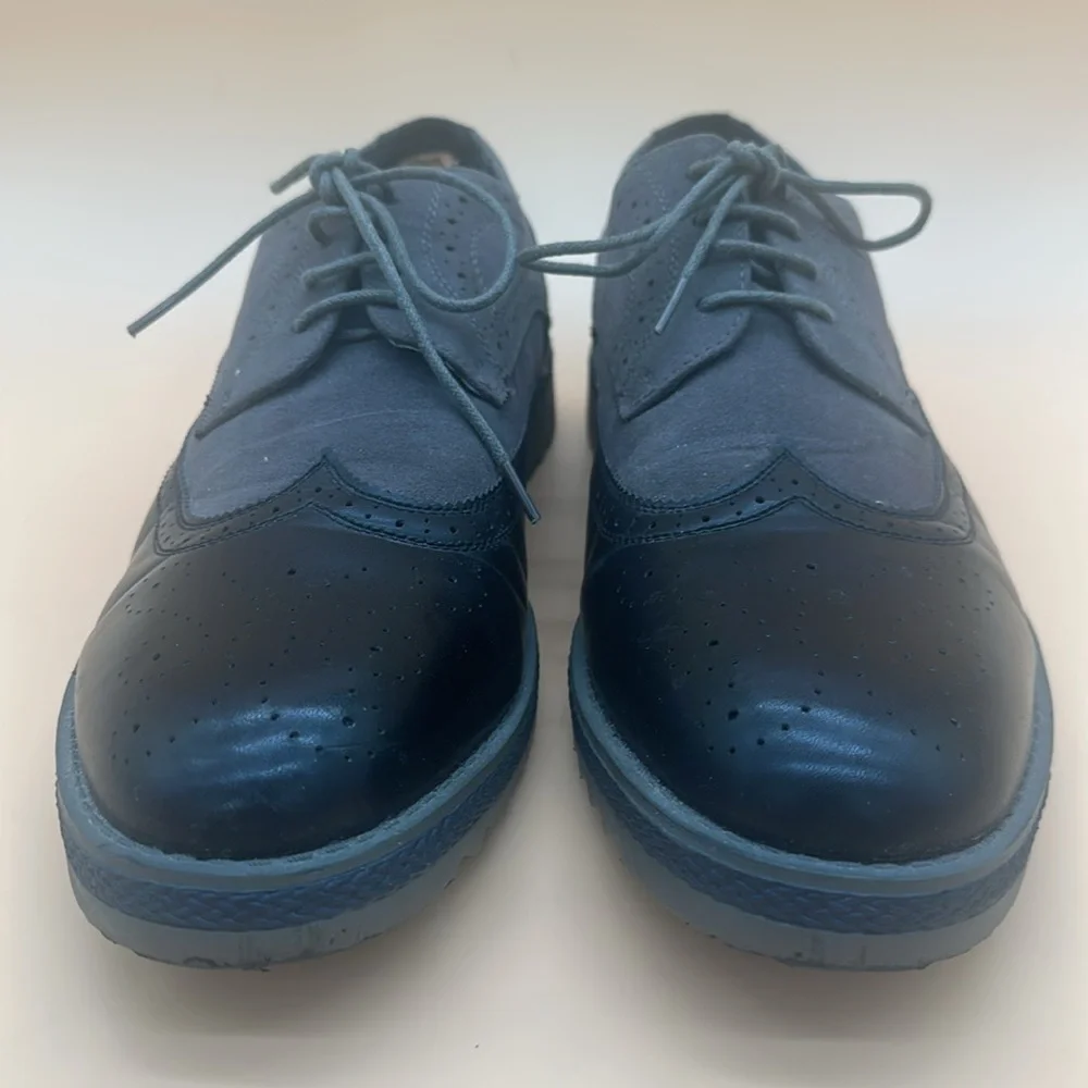 Alpine Swiss ALEC Mens Ripple Sole Wingtip Shoes Leather Lining & Insole - US 12